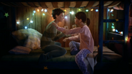 Tyler and Alyson as children in their bunk bed.