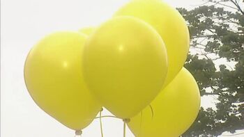 Yellow balloons