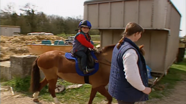 Emily Riding on Jester