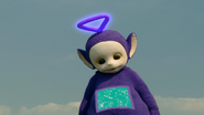 With his antenna and tummy glowing