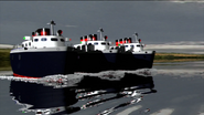 The 3 ships doing their last lap