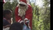 The children celebrate Christmas in South Africa.