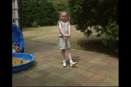 Larette tap dancing in her garden