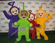 Tinky Winky, Dipsy, Laa-Laa and Po at the Teletubbies World Premiere.