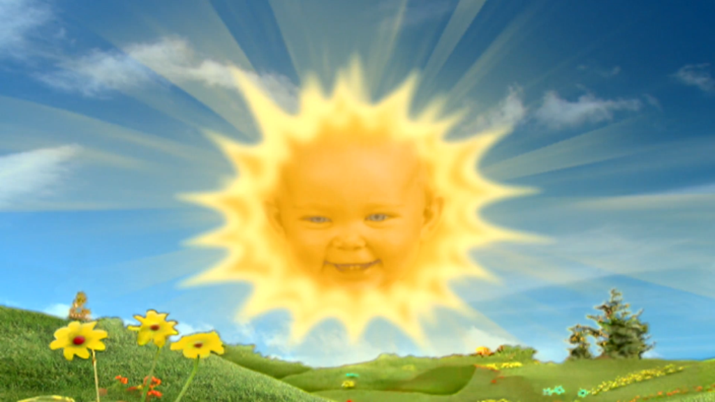 the baby in the sun on teletubbies