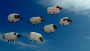 The clouds became sheep