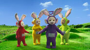 Tinky Winky with bunny ears