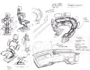 Sketch up of the Ships chairs and consoles