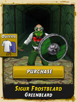 Sigur Frostbeard's "Greenbeard" outfit, before purchasing in the character select screen