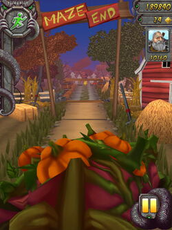 Temple Run 2 Haunted Harvest, pet, monkey, hat