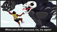 Usain Caught by a demon monkey