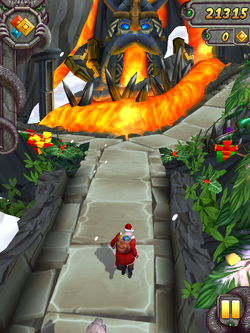 Temple Run 2 Holiday Havoc  Experience a Holiday like no other in our  biggest update of the year! Holiday Havoc is upon us and Santa and Mrs.  Claus need your help!