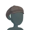 Flat cap with short hair