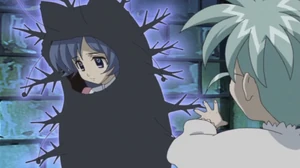 Misao Using her powers to summon a cocoon as a shield
