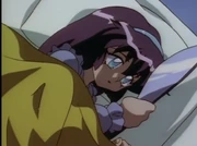 A Confused Misao finds Pixy Misa’s baton. At that point she is unaware of her alter ego’s existance.