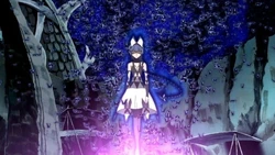 Adult Misao using her enhanced magic.