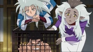 Ryoko and Ryo-ohki with a "feral" Kenshi