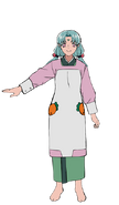 Sasami still wears an apron with carrot patterns as an adult.