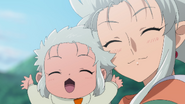 Ryoko as a happy mother