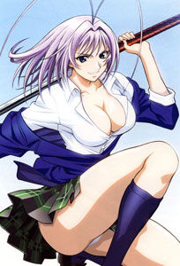 Maya Natsume, female, purple hair, maya, tenjho tenge, tenjou tenge, girl,  anime, HD wallpaper