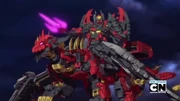 Titan Vilius on the Dark Tenkai Dragon.