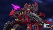 Vilius riding the Tenkai Dragon (Evil Side)