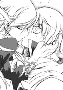 LN16 - 09.jpg (281 KB) Velgrynd pulls Masayuki into a kiss after returning from her inter-dimensional travels.