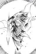 Hinata uses her trump card, Melt Slash, on Rimuru.