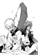 LN16 - 16.jpg (244 KB) Rudra and Guy bicker over the fairness of their fight after exhausting themselves in battle.