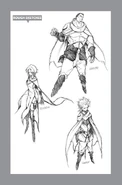 Rough sketches of Grigori, Glenda, and Saare.