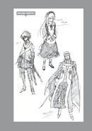 LN 06 17.png (875 KB) Rough sketches of Luminous in a maid outfit, Dino, and Roy Valentine.