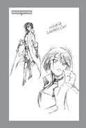 Rough sketches of Hinata Sakaguchi.