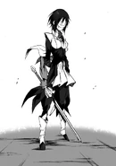 LN16 - 08.jpg (154 KB) Chronoa prepares to battle Feldway after saving Bernie from Feldway's blade.