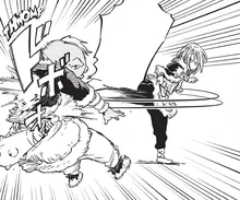 Rimuru kicks Gobta