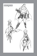 Rough sketches of Grigori, Glenda, and Saare.