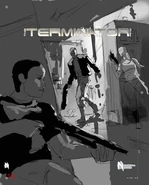 Terminator RPG Cover Sketch by Aaron J Riley.