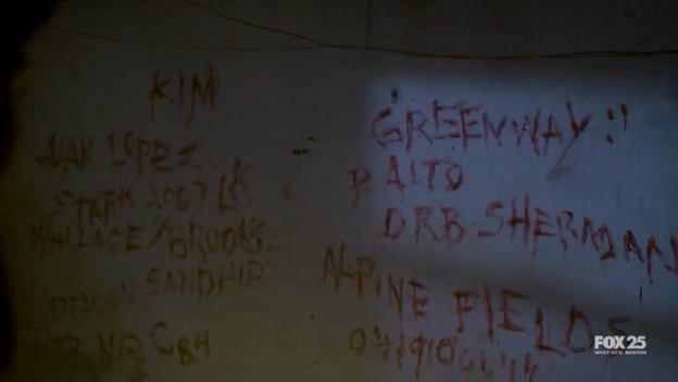 blood on a wall blood on a wall