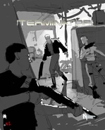 Terminator RPG Cover Sketch by Aaron J Riley.