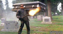 Alternate take of T-850 shooting at the cemetery