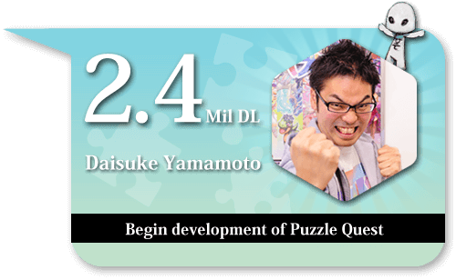 Begin development of "Puzzle Quest" by Daisuke Yamamoto