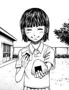 Yuriko sharing food with Akari