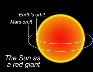 red giant escape earth