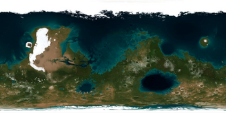 2D map of Mars terraformed