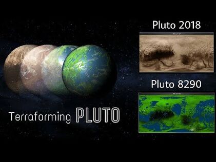 Terraformed and unterrafromed pluto map