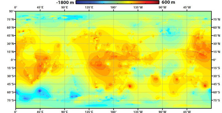 Titan Elevation Map