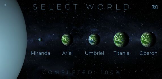 Terraformed Miranda, Ariel, Umbriel, Titania and Oberon