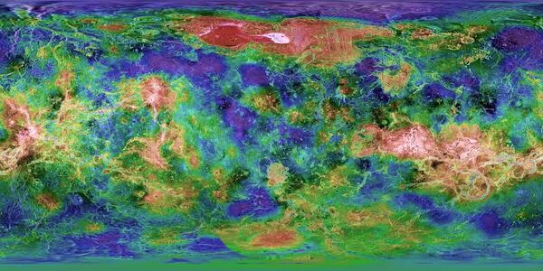 Venus elevation map