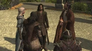 Aragorn e Elrond em War in the North.