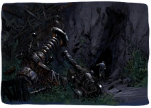 In the , The Badlands are depicted as an area littered with objects from various epochs of history: sailing ships, canons, etc.