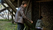 Immediately before the scene where Jim and Zoe enter The Eye, they are seen heading towards the bottom of the Terra Nova Command Base, suggesting The Eye is located there